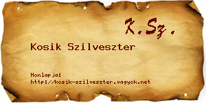 Kosik Szilveszter névjegykártya